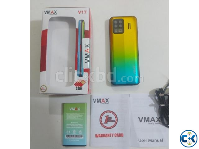 Vmax V17 Three Sim Phone 4000mAh Battery With Warranty large image 3