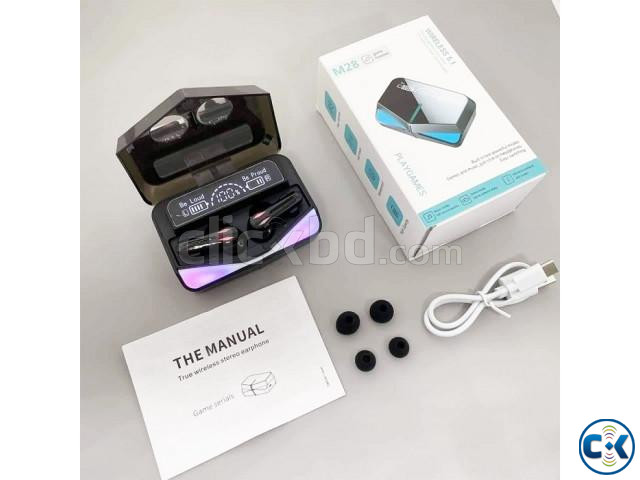 M28 Gaming TWS Wireless Bluetooth Earbuds Earphone large image 0