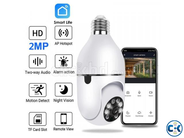 V380 Panorama Moving IP Wifi Light Video Camera Night Vision large image 1