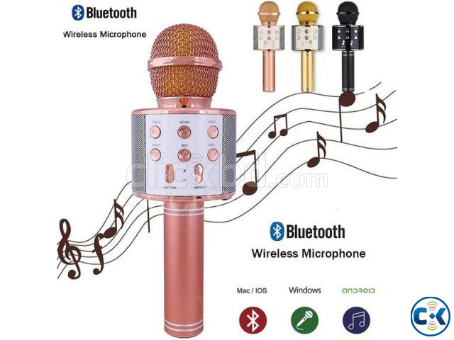 WS858 Bluetooth Karaoke Microphone With Voice Change Option large image 1