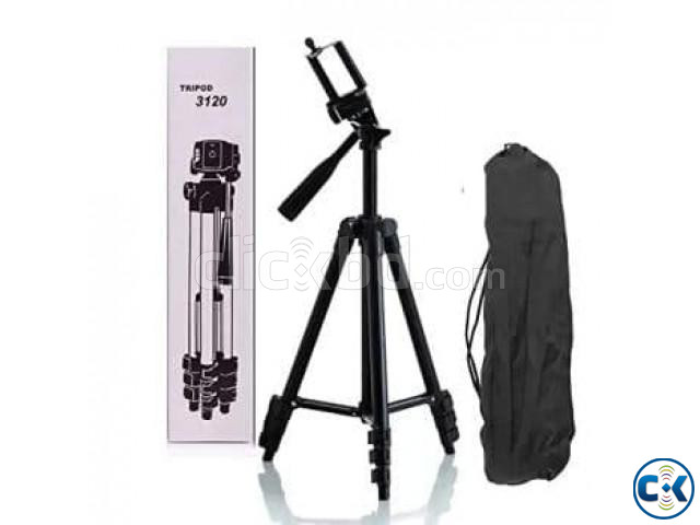 Tripod 3120 Camera Stand With Phone Holder Clip large image 2