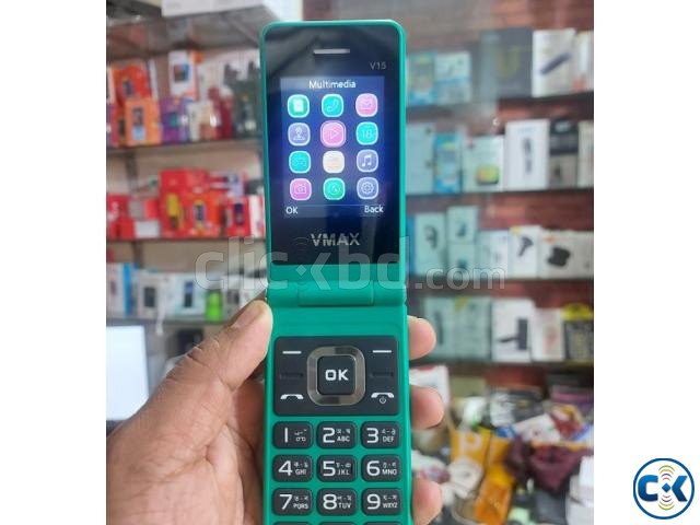 Vmax V15 Folding Phone Dual Sim With Warranty large image 2