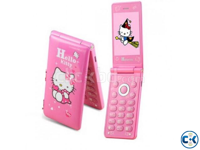 Hello Kitty D10 Folding Mobile Phone Touch Display Dual Sim large image 0