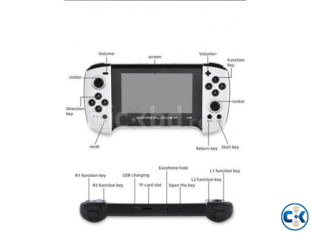 X18S Handheld Game Console 4.3 Inch 8G Built-in 1000 Games large image 0