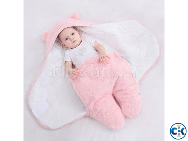 Baby Sleeping Bag Ultra-Soft Fluffy Fleece Newborn Receiving large image 2
