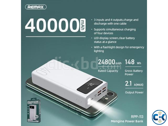 Remax RPP-113 Power Bank 40000mAh 4 USB Outputs large image 0