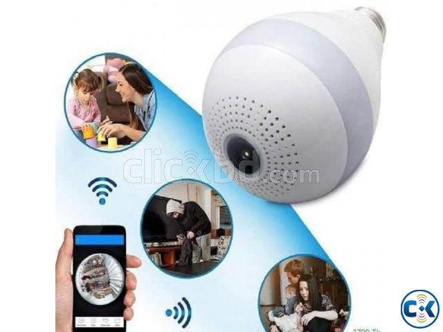 Spy Panoramic Light Bulb Wifi Camera 360 Degree large image 0