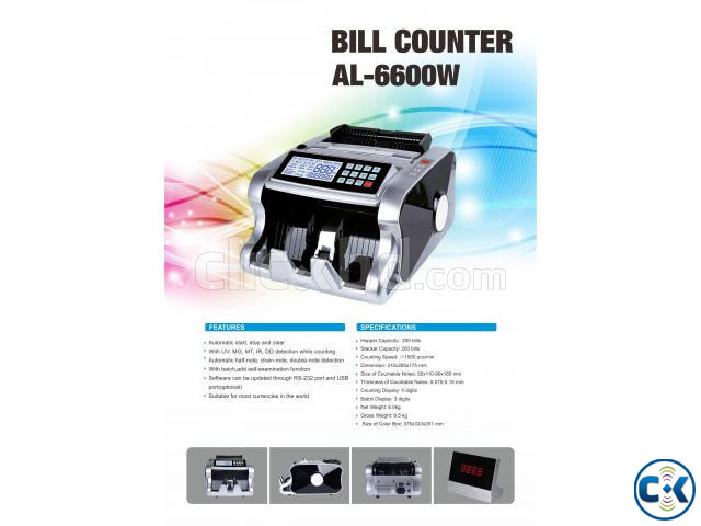 6600 Money Counting Machine with Fake note detector large image 0