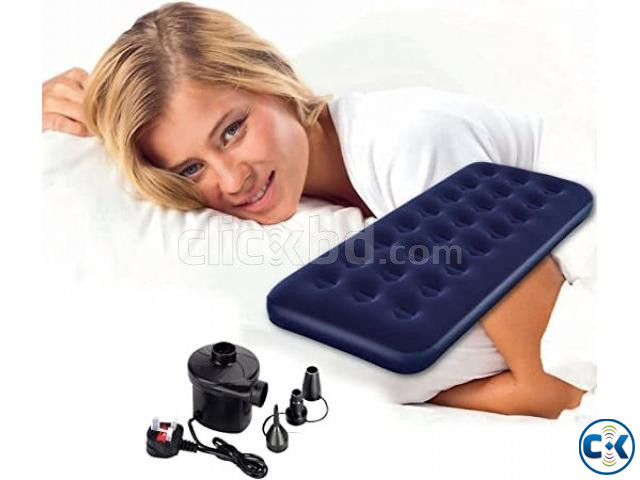 Single Air Bed Camping Mattress with Pump large image 0