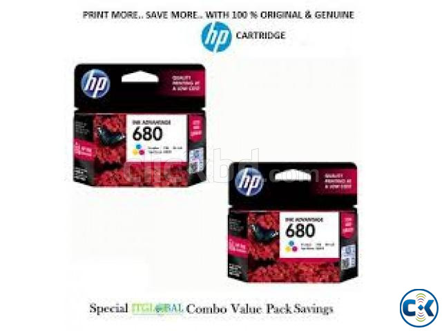 HP Genuine 680 Ink Adventage Cartridge Black and Color large image 0