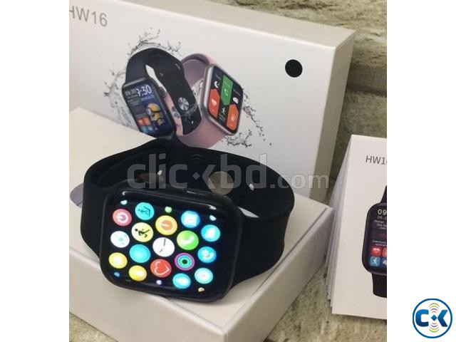 HW16 Smart watch Bluetooth Calling Fitness Tracker - Black large image 1