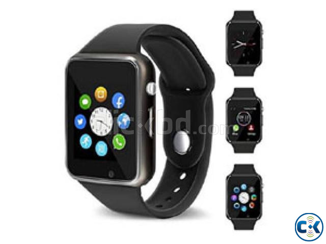 A1 Sim SD Card Support Bluetooth Calling Mobile Watch-Black large image 1