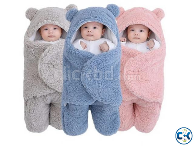 Baby Sleeping Bag Ultra-Soft Fluffy Fleece Newborn Receiving large image 0