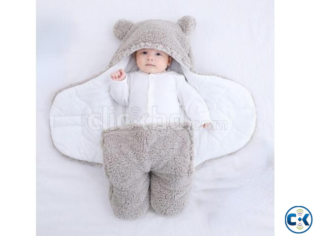 Baby Sleeping Bag Ultra-Soft Fluffy Fleece Newborn Receiving large image 2