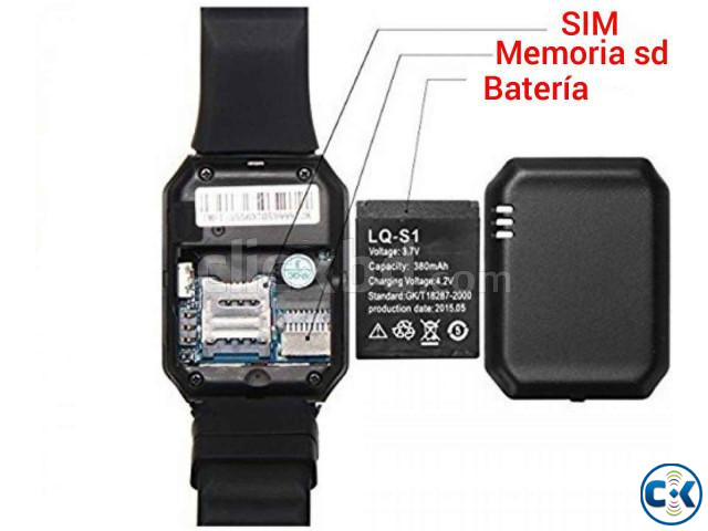 DZ09 Sim and Bluetooth Supported Touch Smartwatch Black large image 2