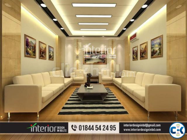 Modern reception ceiling Certain areas like the reception large image 0