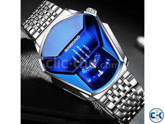 BINBOND Fashion Men Watch Golden Geometric Shape Cool Dial large image 1