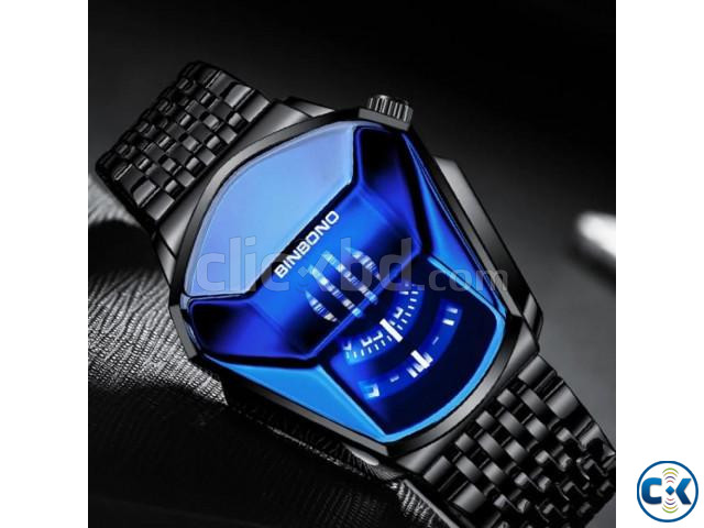 BINBOND Fashion Men Watch Golden Geometric Shape Cool Dial large image 3