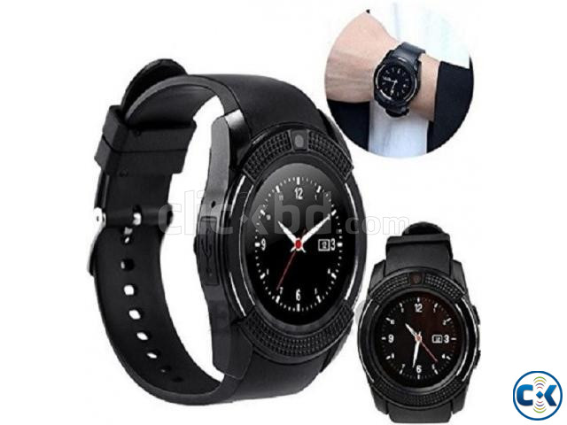 V8 Smart Mobile Watch Bluetooth Touch Screen Single Sim with | ClickBD large image 1