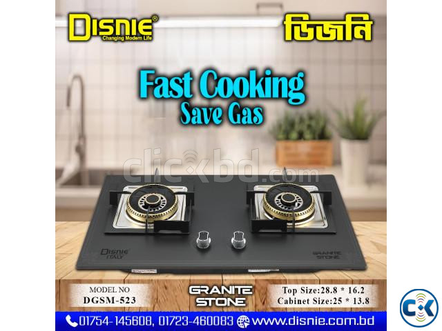 DISNIE GAS STOVE- 2 BURNERS -MARBLE TOP - DGSM-523 large image 0