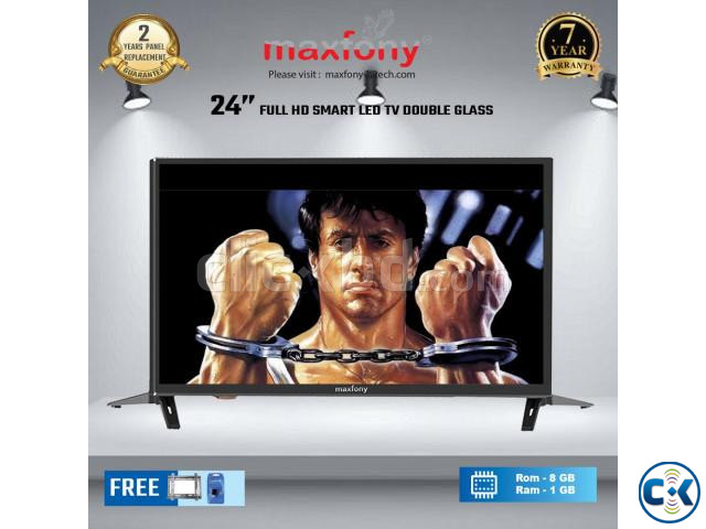 24 Inch Smart LED TV Double Glass - Maxfony TV large image 0