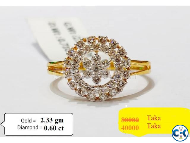 Diamond With Gold Ring 50 0FF large image 1