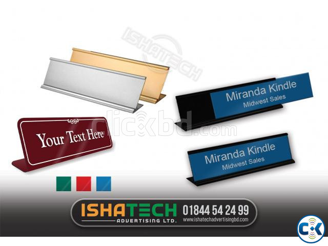 Name Plate Manufacturer Office Name Plate -Sticker Metal large image 1