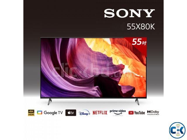 SONY 55 X80K 4K HDR LED TV with Google Android TV 2022  large image 0
