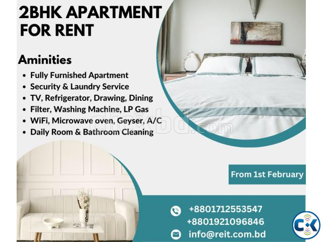 Furnished Two BHK Serviced Apartment RENT. large image 0