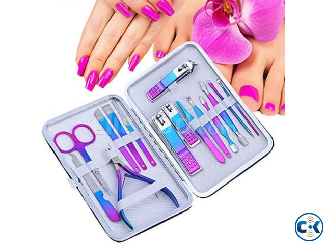 15 pieces luxury manicure set nail cutter kit large image 0