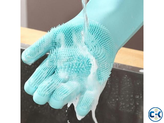 silicone cleaning gloves with wash 2pair large image 3