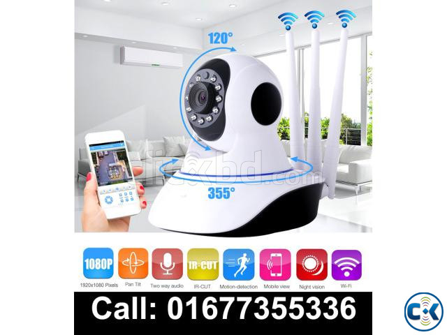 Wifi IP Camera V380 Pro 3 Antenna 355 Moving Night Vision large image 1