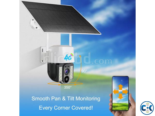4G Sim Card Supported Solar Powered Outdoor PTZ IP Camera large image 1