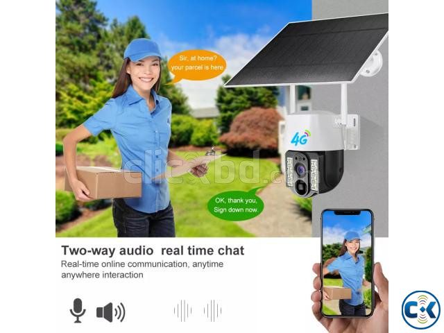 4G Sim Card Supported Solar Powered Outdoor PTZ IP Camera large image 3