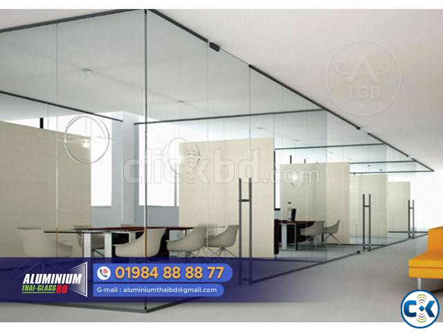 Glazing U Channel glass partition channel kit large image 0