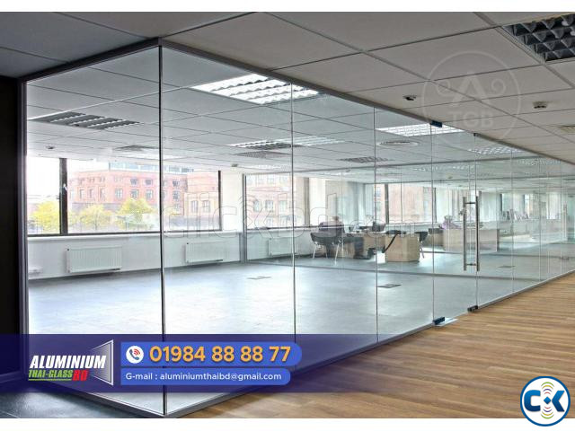 Glazing U Channel glass partition channel kit large image 1