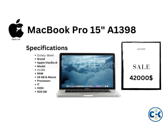 MacBook Pro 15 A1398 2.7GHz Core i7 16GB RAM large image 0