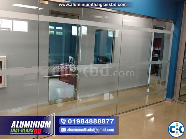 Glazing U Channel glass partition channel kit large image 1