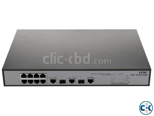 H3C S2610-PWR POE manage Switch. 2SFP GIGABYTE COMBO. 8 Port large image 0