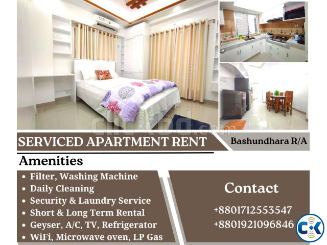 Two Bedroom Serviced Apartment Rent In Bashundhara R A large image 0