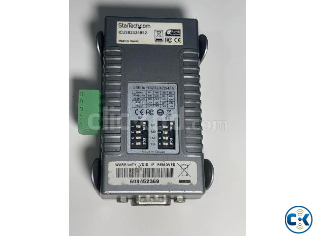 2-Port USB to RS232 RS422 RS485 Serial Adapter with COM Rete large image 2