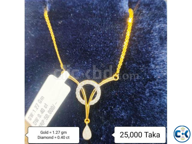Diamond With Gold Necklace large image 0