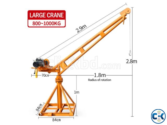 Electric Mini Crane with Rope Hoist large image 0