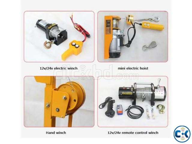 Electric Mini Crane with Rope Hoist large image 1