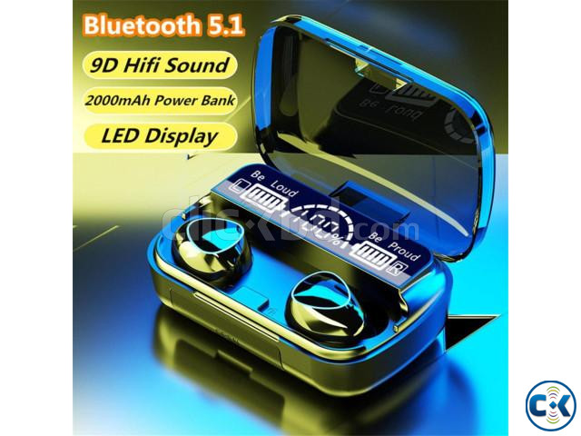 M10 True Wireless Earbuds with 9D sound and LED Display large image 1