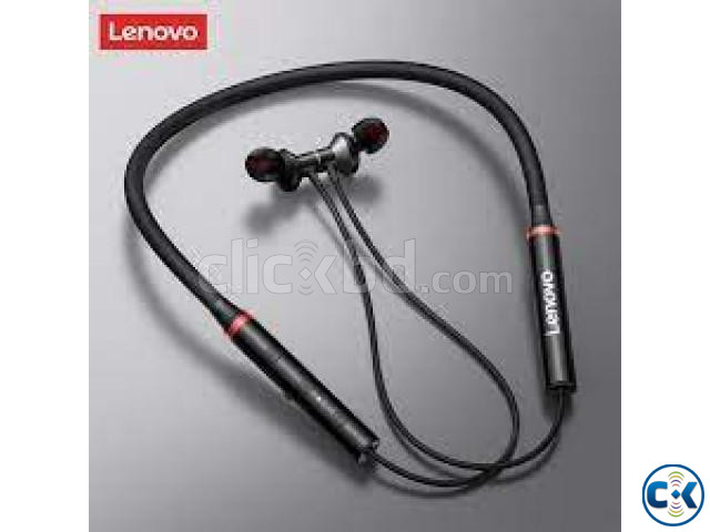 Lenovo he05x স্পোর্টস চৌম্বকীয় ওয়্যারলেস ইয়ারফোন-কালো large image 0