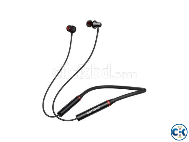 Lenovo he05x স্পোর্টস চৌম্বকীয় ওয়্যারলেস ইয়ারফোন-কালো large image 1