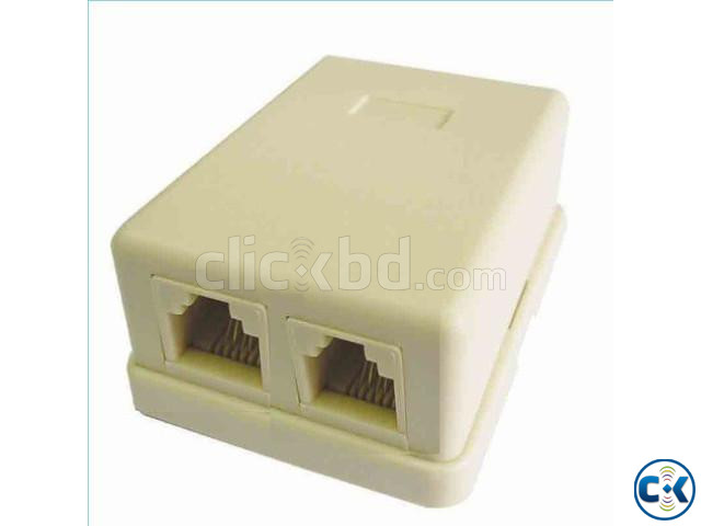 2 Way Telephone Socket Box Wall Mounted Telephone Replacemen large image 0