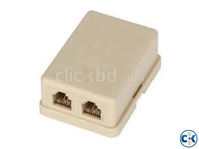 2 Way Telephone Socket Box Wall Mounted Telephone Replacemen large image 1