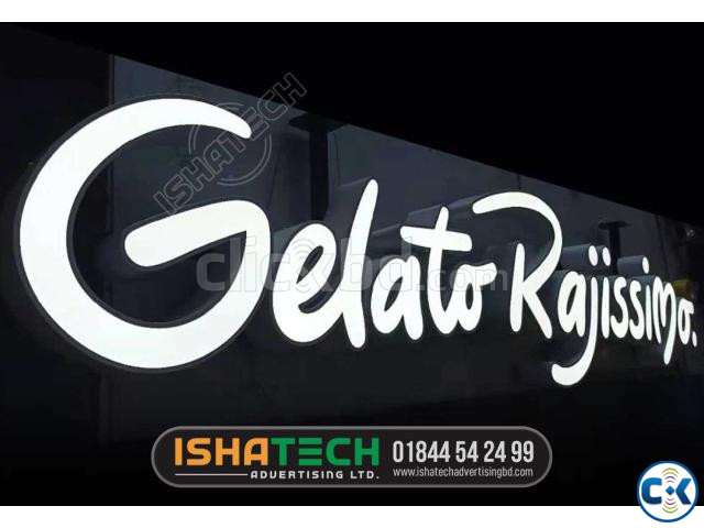 Acrylic front lit Acrylic letter LED Sign 3D Sign Letter large image 3